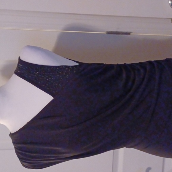 🌺Cache Blue Asymmetrical Ruched Dress - Picture 7 of 12